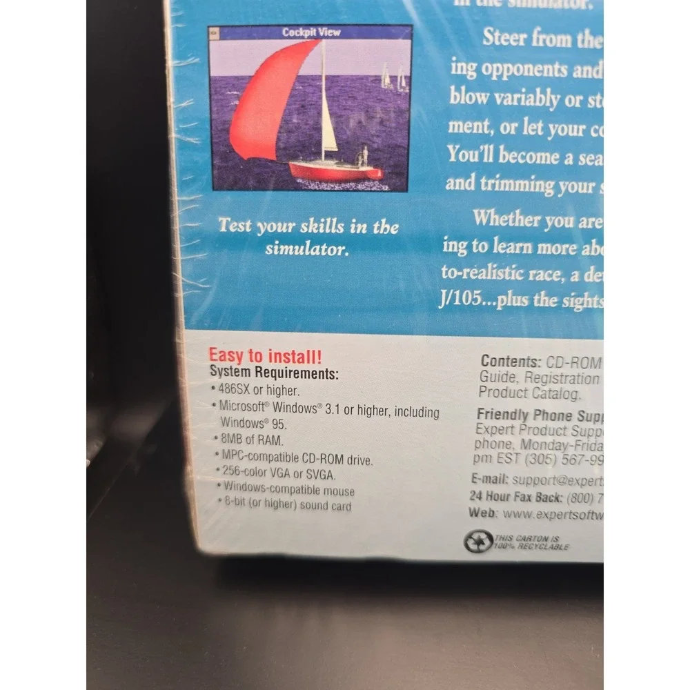 software INTERACTIVE SAILING sealed NEW box PC vintage - Windows